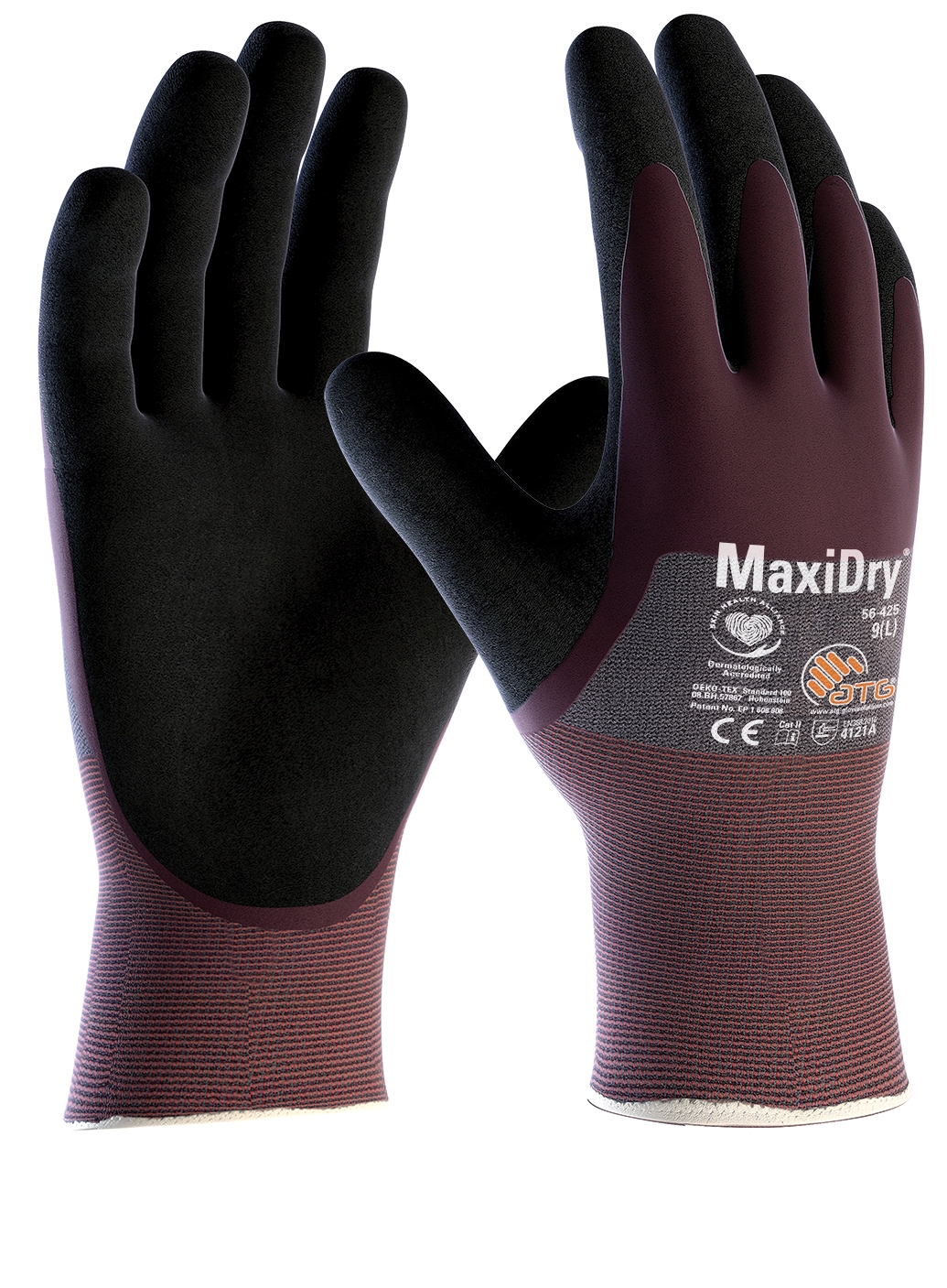 ATG® MaxiDry® Nitril-Handschuhe 3/4 beschichtet